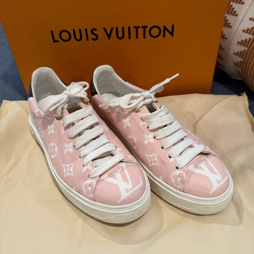 Louis Vuitton Time Out Sneaker Pink Monogram Canvas (Women’s EU 38.5 / US 8–8.5)